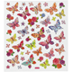 Ark med stickers 15x16,5cm - Fjärilar & Blommor