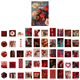 Stickers - Blandade röda motiv - 100st