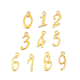 Charms - Guldiga siffror - 10st