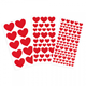 Glitter Stickers - Röda Hjärtan 146st