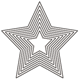 PY Hobby Dies - Stjärnor med stygn - 4,3 till 13,4cm - 8st
