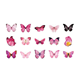 Stickers - Fjärilar - Rosa - 45st