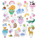 Ark med stickers 15x16,5cm - Party