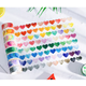 Washi stickers på rulle - Hjärtan - 100st -  Naturfärger