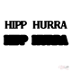 PY Hobby Dies - Hipp Hurra - Med bakgrund - 9 x 1,1cm