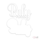 PY Hobby Dies - Baby flicka - Med bakgrund - 6 x 4,2cm
