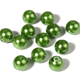 Akrylpärlor med pärlemoryta - 6mm - 250st - Gröna