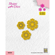 Nellie Snellen - Shape Die - Set of 3 - Flowers 8