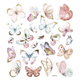Ark med stickers 15x16,5cm - Boho Butterflies