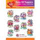Easy 3D - Toppers - Glitter - Flowers in cups