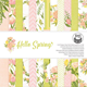 Scrapbookingpapper - 15x15 cm - Hello Spring