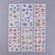Stickers - Blommor i mixade färger - 6st ark