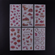 Stickers - Mixade rosa motiv - 6st ark
