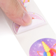 Stickers på rulle - Enhörningar med regnbågsfärger - 500st