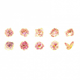 Stickers - Rosa rosor med guldkant - 30st