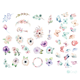 Ephemera set - Boho Flowers & Butterflies 50st