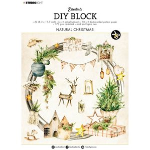DIY Block - Die Cuts & Papper A4 - Natural Christmas