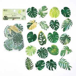 Stickers - Lövmix Monstera - Gröna - 40st