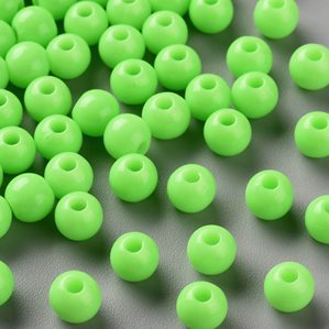 Akrylpärlor - 6mm - 250st - Neongrön
