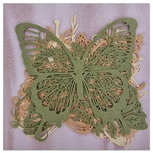 Delikata pappersdekorationer - Fjärilar - 10st