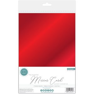 Metallisk Cardstock - A4 - 10st - Röd