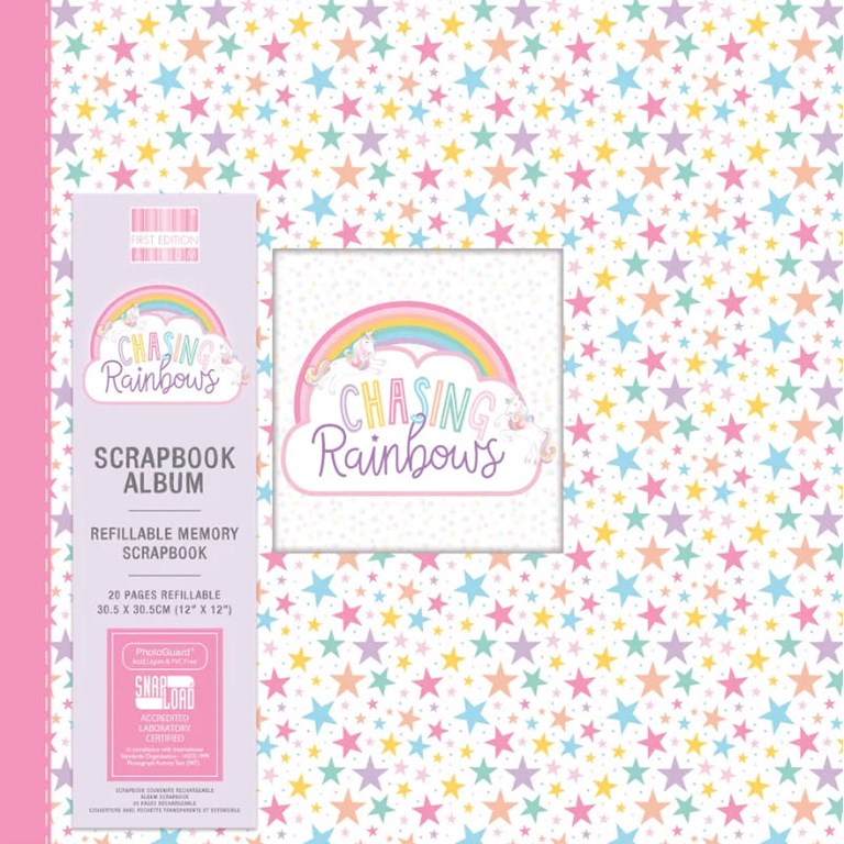 Scrapbookingalbum - Chasing Rainbow Stars - 30x30cm