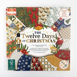 Paper pad - First Edition - 12 Days of Christmas- 15x15cm - 48st
