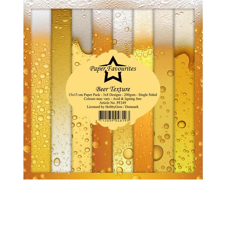 Scrapbookingpapper - 15x15cm - Beer Texture