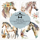 Scrapbookingpapper - 15x15cm - Boho Horses