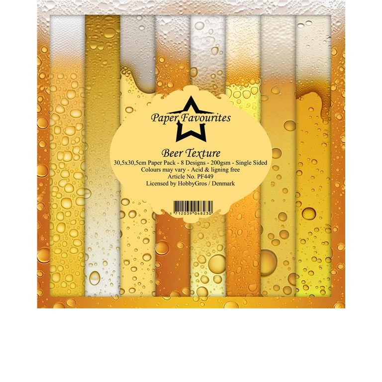 Scrapbookingpapper - 30x30cm - Beer Texture