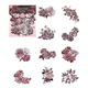 Stickers - Blommor - Rosa metallic - 20st