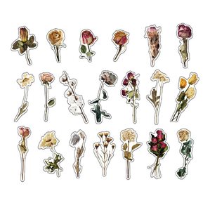 Stickers - Torkade blommor - 40st