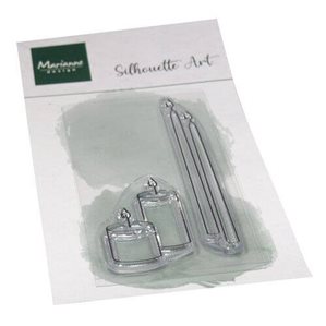 Marianne Design Clearstamps - Silhouette art - Candles