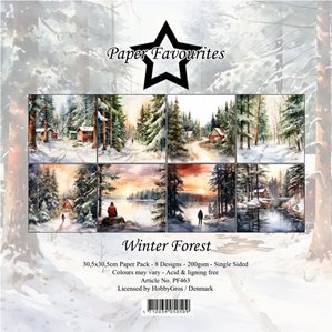 Scrapbookingpapper - 30x30cm - Winter Forest