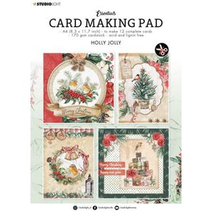 A4 Card Making Pad - Holly Jolly