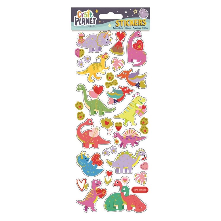 Fun Stickers - Dinosaur love
