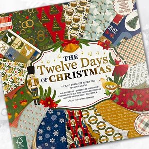 Paper pad - First Edition - 12 Days of Christmas- 30x30cm - 48st