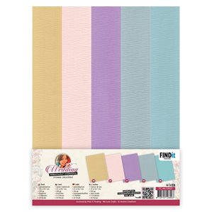 Cardstock - Mixade färger - A4 - Pastel Wedding