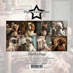 Scrapbookingpapper - 15x15cm - Shabby Dogs