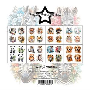 Scrapbookingpapper - 15x15cm - Cute Animals