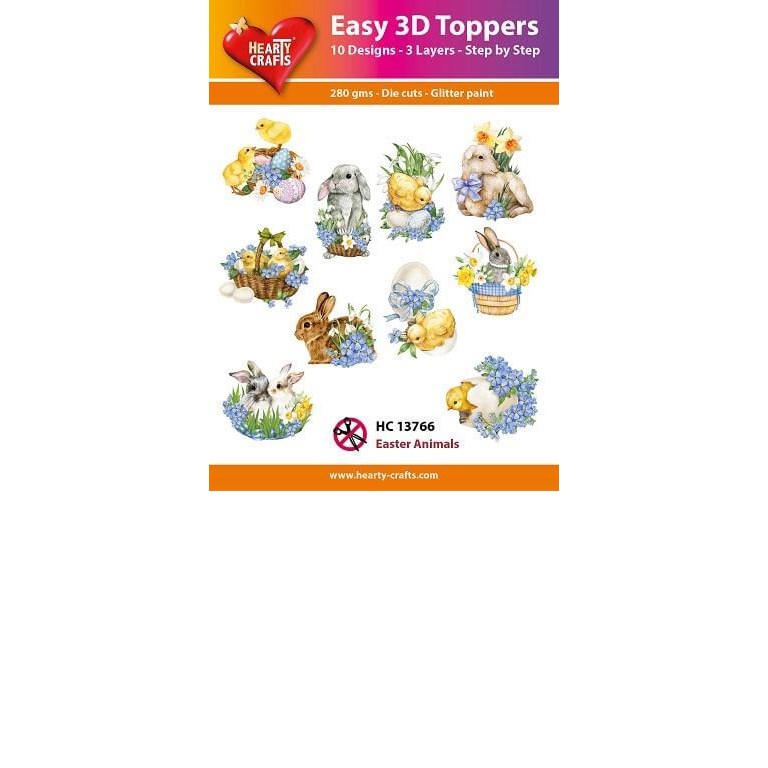 Easy 3D - Toppers - Glitter - Easter Animals