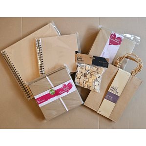 Paketpris - Naturfärgade scrapbooks & pyssel