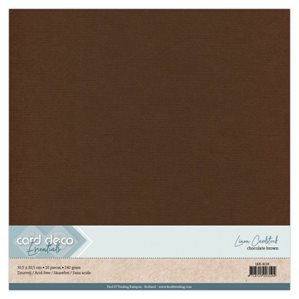 Cardstock - 30x30 cm - Chokladbrun - 10st
