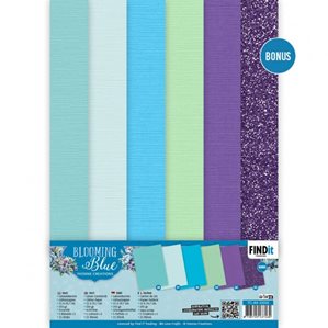 Cardstock - Mixade färger - A4 - Blooming Blue