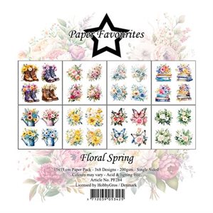 Scrapbookingpapper - 15x15cm - Floral Spring