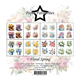 Scrapbookingpapper - 15x15cm - Floral Spring