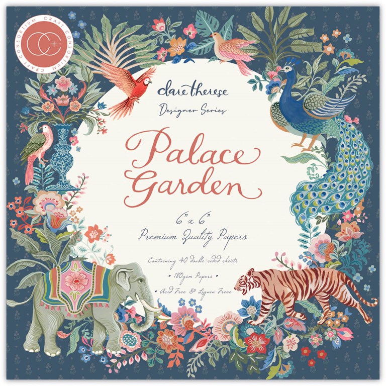 Pappersblock - 15x15cm - Palace Garden - 30st