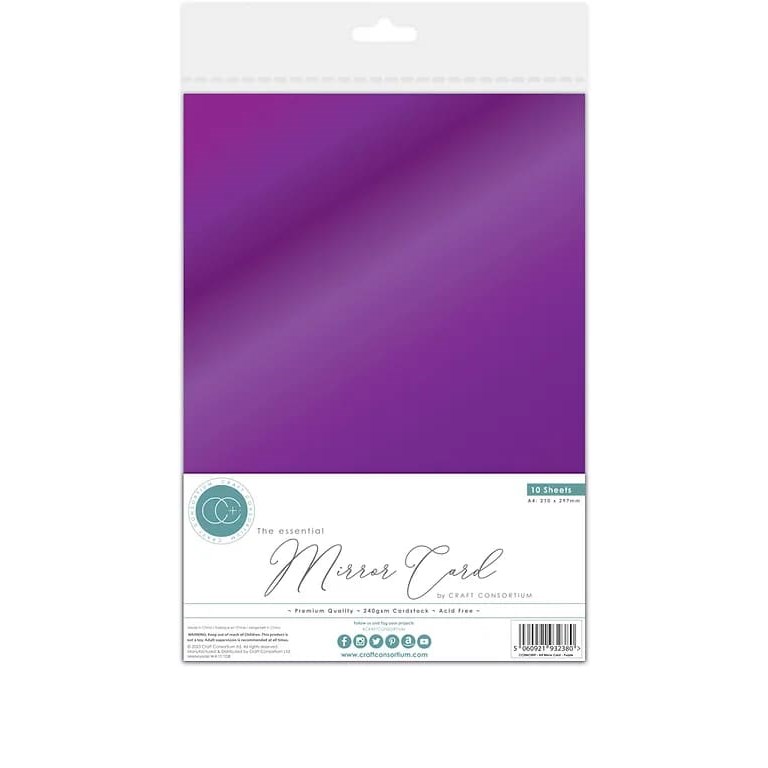 Metallisk Cardstock - A4 - 10st - Purple