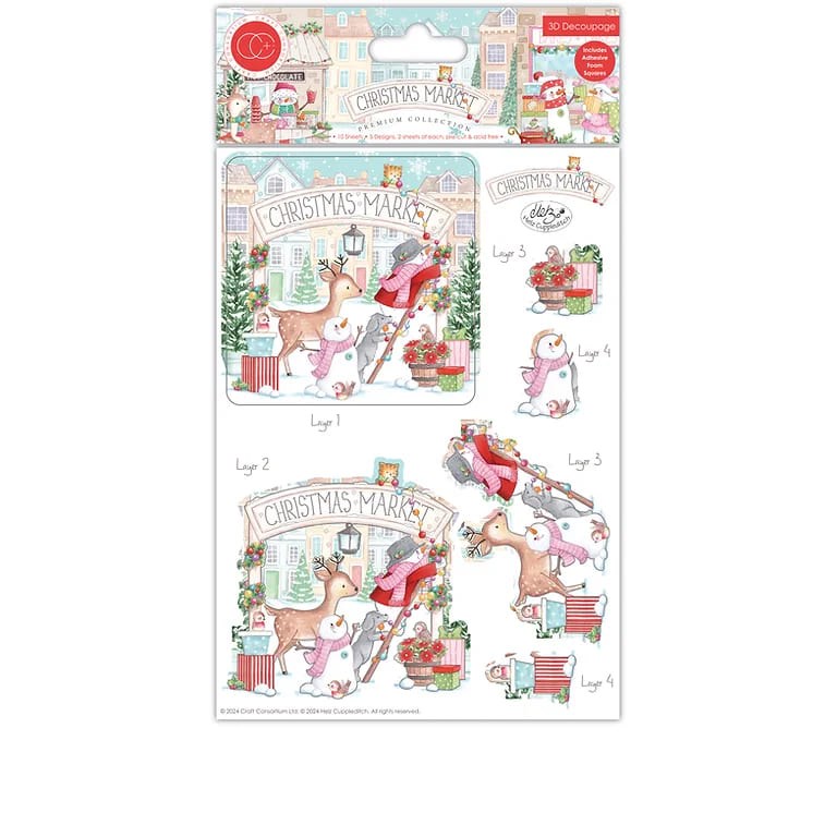 3D & Decoupage Set - Christmas Market