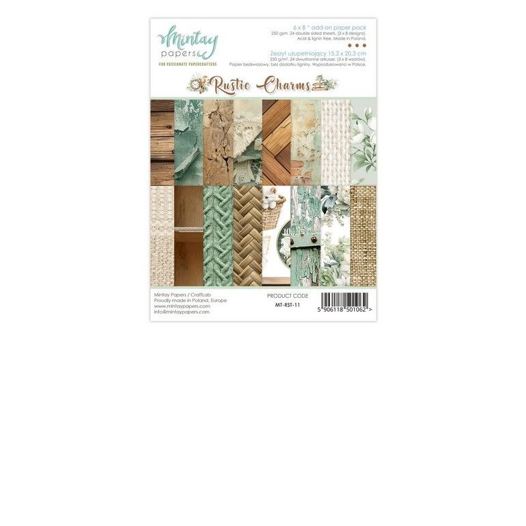 Scrapbookingpapper - A5 - Rustic Charms